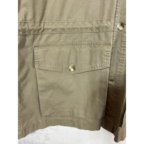 Vintage Cabelas Safari Series Jacket XL Tan Utility Field Coat Barn Chore Jungle